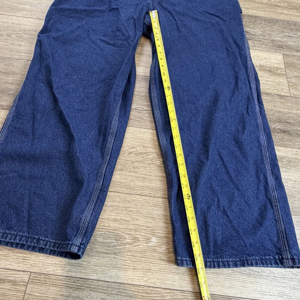 Carhartt Overalls Mens Size 48x30 Blue Denim Bib Carpenter Workwear R07-DST - Picture 4 of 12